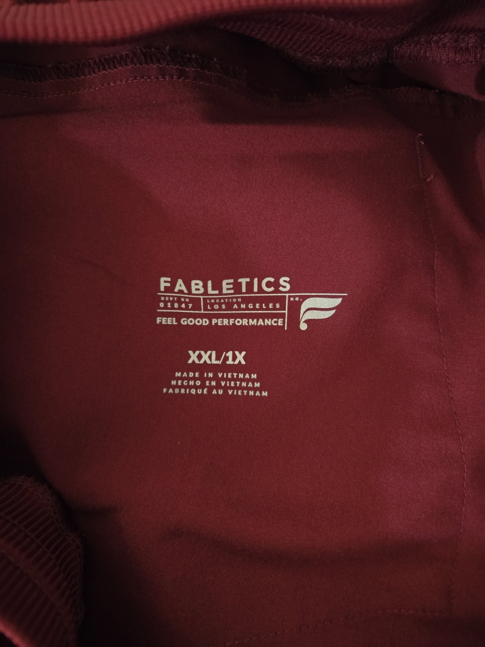Fabletics Scrub Set Burgundy Color XXL - Picture 9 of 10